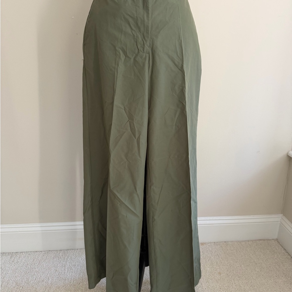 Soltare Wide Leg Olive Green Pants